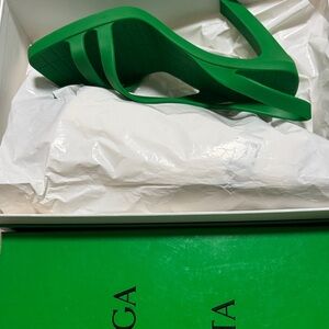 Bottega Veneta Vibrant Green Strappy Heels